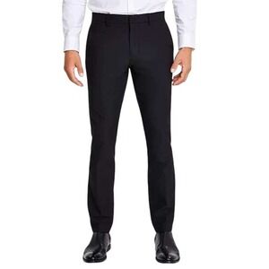 Calvin Klein Men Tailoring Slim Fit Black Dress Pants Trousers W36 L30